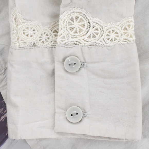 Floreat Long-Sleeve Blouse with Lace & Silk Trim S - Picture 7 of 8